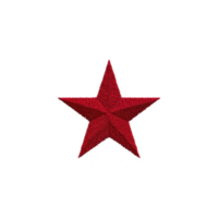 Vibrant red star with textured surface stands out against transparency background, symbolizing boldness and creativity. star design is simple yet striking, evoking sense of energy and focus png