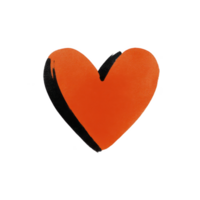 Vibrant red heart with bold black shadow creates striking and artistic design, symbolizing love and passion. simple yet impactful illustration conveys warmth and affection png