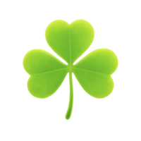 Vibrant green three leaf clover with heart shaped leaves symbolizes luck and nature. clover is isolated on transparency background, highlighting its simplicity and charm png