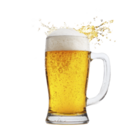 Frothy glass of beer with bubbles rising and foam spilling over top, creating refreshing and lively scene png