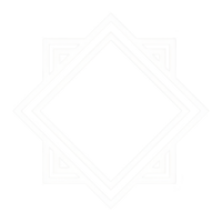 Geometric design featuring white diamond shape with layered borders on transparency background, creating striking contrast. symmetrical pattern is visually captivating png