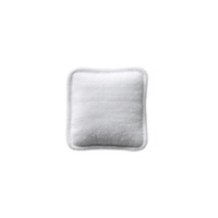 Soft, white square cushion with plush texture and rounded edges, isolated on transparency background, evokes sense of comfort and simplicity png