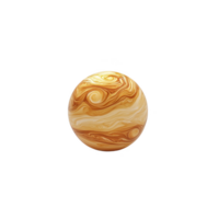 Digitally rendered image of swirling, orange and cream colored planet against transparency background, evoking sense of mystery and wonder png