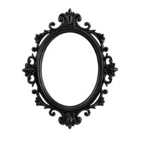 Ornate, vintage style oval frame with intricate floral and scroll details, perfect for classic decor or artistic displays. elegant design adds touch of sophistication png