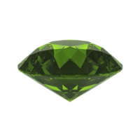 Sparkling green gemstone with brilliant cut, showcasing its facets and clarity against transparency background. gem vibrant color and precise shape highlight its elegance and beauty png