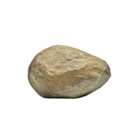 Rough, natural stone with textured surface and earthy tones, isolated on transparency background. rock irregular shape and rugged appearance suggest it could be used for landscaping or decoration png