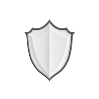 white shield with simple, sleek design is depicted against transparent background, symbolizing protection and security. shield minimalist style conveys strength and reliability png