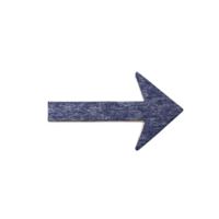 blue wooden arrow pointing to right, isolated on transparency background, symbolizing direction or navigation. rustic texture adds vintage feel png