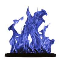 mesmerizing display of blue flames dances against transparency background, creating ethereal and captivating visual effect. vivid blue hues and fluid shapes evoke sense of mystery and energy png