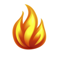 vibrant illustration of stylized flame with smooth gradients of orange and yellow, symbolizing warmth and energy. design is simple yet dynamic, evoking sense of power and intensity png