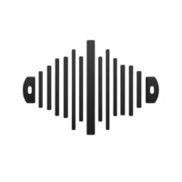This features symmetrical abstract design with vertical black bars of varying heights and thicknesses, creating balanced and modern visual effect. pattern resembles sound waves or equalizer png