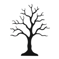 silhouette of leafless tree with bare branches against transparency background, evoking sense of simplicity and stark beauty png