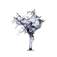 dynamic splash of water forms tree like shape against transparency background, capturing motion and fluidity. image conveys sense of energy and creativity, highlighting beauty of water in motion png