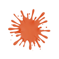 laranja pintura respingo com dinâmico Espirrar padrões em transparente fundo, transmitindo criatividade e energia. vibrante cor e fluido forma sugerir artístico expressão png