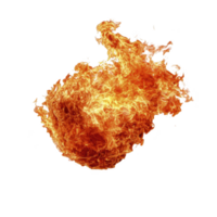 dynamic, fiery explosion with bright orange and yellow flames against transparent background, creating sense of intense heat and energy png