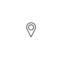 simple black location pin icon transparent background, often used to represent map marker or GPS location. design is minimalistic and universally recognizable.location pin icon transparent png