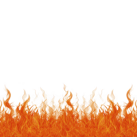 vibrant illustration of orange and white flames rising against transparency background, creating dynamic and intense visual effect png
