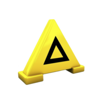 yellow triangular warning sign with black triangle symbol, often used to indicate caution or alert. bright color and simple design make it easily noticeable png