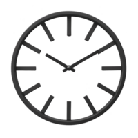 minimalist black wall clock with simple design and no numbers, featuring sleek hour and minute hands. clock modern aesthetic adds touch of elegance to any room png
