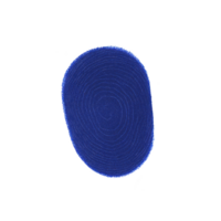 blue fingerprint pattern is displayed against transparency background, showcasing intricate lines and loops. image highlights unique and detailed structure of fingerprint, emphasizing png