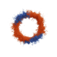 isto características vibrante, abstrato circular padronizar com misturar do vermelho e azul cores contra transparência fundo. Projeto se assemelha nuvem gostar ou fumaça efeito, criando dinâmico e artístico visual png