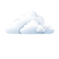 fluffy white cloud illustration on transparent background, showcasing soft and serene appearance. cloud is depicted with smooth, rounded edges, creating peaceful and calming visual png