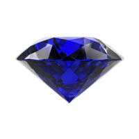 Stunning blue diamond with intricate facets and brilliant shine, set against transparency background, showcasing its elegance and luxury png