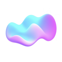 vibrant, abstract 3D shape with smooth curves and gradient of blue and pink hues, creating modern and futuristic feel png