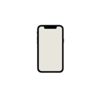 modern smartphone with blank screen is displayed against plain background, highlighting its sleek design and minimalist style png