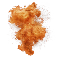 dynamic explosion of fiery orange flames and smoke creates dramatic and intense visual effect, capturing raw energy and power of combustion png