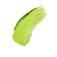 Vibrant green paint brushstroke on transparency background, showcasing texture and dynamic movement. bold color and sweeping motion create energetic and artistic feel png