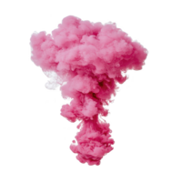 vibrante Rosa fumaça nuvem ondas para cima, criando dinâmico e artístico visual efeito contra transparência fundo. rodopiando padrões evocar sentido do movimento e criatividade png