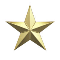 Shiny gold star with three dimensional appearance, symbolizing achievement and excellence. star metallic texture and symmetrical design make it visually striking png