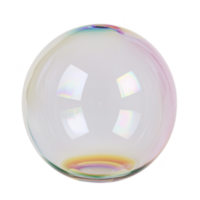 Delicate, iridescent soap bubble floats against transparency background, displaying spectrum of colors its surface. bubble translucent nature and spherical shape create sense of fragility png