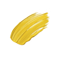 Vibrant yellow paint stroke on transparency background, showcasing texture and dynamic movement, perfect for artistic and creative projects png