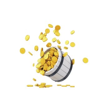 hölzern Eimer überfüllt mit Gold Münzen verschüttet auf zu Oberfläche, Erstellen Sinn von Fülle und Vermögen. Münzen sind verstreut im Mitte Luft, Hinzufügen dynamisch und lebhaft Gefühl zu Bild png