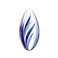 Sleek, abstract design featuring teardrop shape with blue and white gradient patterns, evoking sense of elegance and modernity png