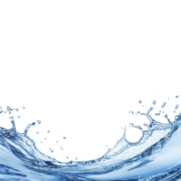 Dynamic splash of water against transparency background creates striking contrast, capturing fluid motion and energy of liquid. image evokes sense of freshness and vitality png