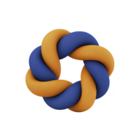 isto características circular, entrelaçados corda Projeto com alternando azul e amarelo segmentos, criando visualmente impressionante padronizar. textura parece tecido, adicionando profundidade e interesse.tecido corda círculo png