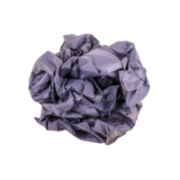 crumpled piece of purple paper isolated on transparency background, showcasing texture and form. paper appears wrinkled and irregular, creating abstract and artistic visual png