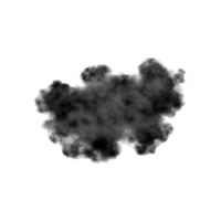dark, dense cloud of smoke with textured appearance, resembling billowing formation against transparent background. smoke appears thick and ominous, suggesting sense of mystery or danger png
