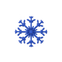 blue plastic snowflake toy with intricate branching patterns, isolated on transparency background, showcasing symmetrical design. Perfect for winter themed decorations or educational purposes png