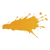 vibrant splash of orange paint creates dynamic and energetic visual effect against transparent background, perfect for creative design projects png