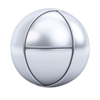 shiny, metallic sphere with futuristic design features smooth, reflective surfaces and geometric patterns, evoking sense of modern technology and innovation png