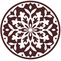 isto características intrincado circular mandala Projeto com floral padronizar profundo marrom cor. simétrico Projeto é detalhado e artístico, criando sentido do Saldo e harmonia. mandala Projeto com png