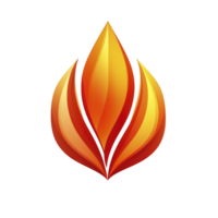 diese Eigenschaften stilisiert Flamme Symbol mit beschwingt Orange und Gelb Farbtöne, symbolisieren Wärme und Energie. Design ist glatt und modern, häufig benutzt im branding oder Digital Grafik. Flamme Symbol png