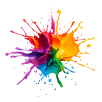 Vibrant Color Splash Exploding in a Burst of Joy png