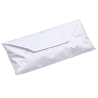 A sleek white envelope with triangular flap, perfect for mailing documents or letters, isolated on transparency background. envelope clean design is ideal for professional or personal use png