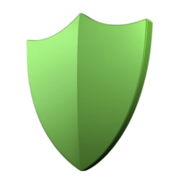 shiny green shield icon symbolizes protection and security, often used digital contexts to represent safety measures or antivirus software. Its sleek design conveys sense of modernity png