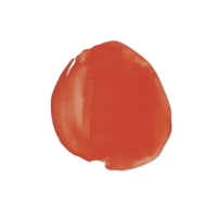 This features vibrant red orange abstract shape resembling egg, set against plain transparency background, evoking sense of simplicity and boldness png